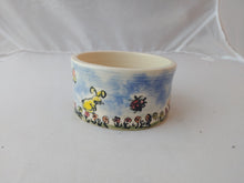 Load image into Gallery viewer, Hand Thrown 4" Decorated Ceramic Bunny Food Bowl