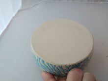 Load image into Gallery viewer, Hand Thrown 5.25" Decorated Ceramic Bunny Food Bowl