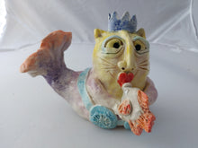 Load image into Gallery viewer, Hand Sculpted Ceramic Figurine 6" Purr-Maid