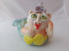 Load image into Gallery viewer, Hand Sculpted Ceramic Figurine 6" Purr-Maid