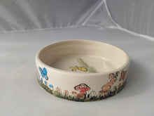 Load image into Gallery viewer, Hand Thrown 5.5" Decorated Ceramic Bunny Food Bowl