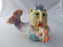 Load image into Gallery viewer, Hand Sculpted Ceramic Figurine 6&quot; Purr-Maid
