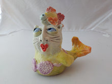 Load image into Gallery viewer, Hand Sculpted Ceramic Figurine 6&quot; Purr-Maid
