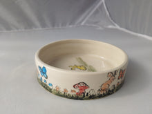 Load image into Gallery viewer, Hand Thrown 5.5&quot; Decorated Ceramic Bunny Food Bowl
