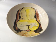 Load image into Gallery viewer, Hand Thrown 8.25&quot; Decorated Ceramic Bunny Bowl
