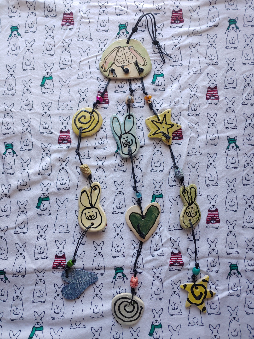 Ceramic Bunny Wind Chime