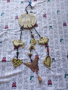 Ceramic Bunny Wind Chime