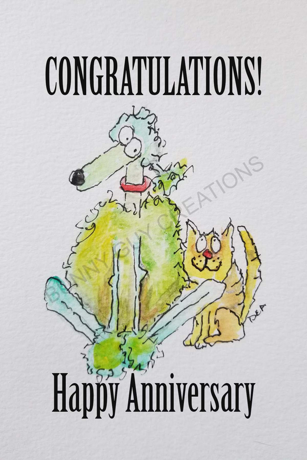 Goofy Grinners Greeting Card (blank inside)