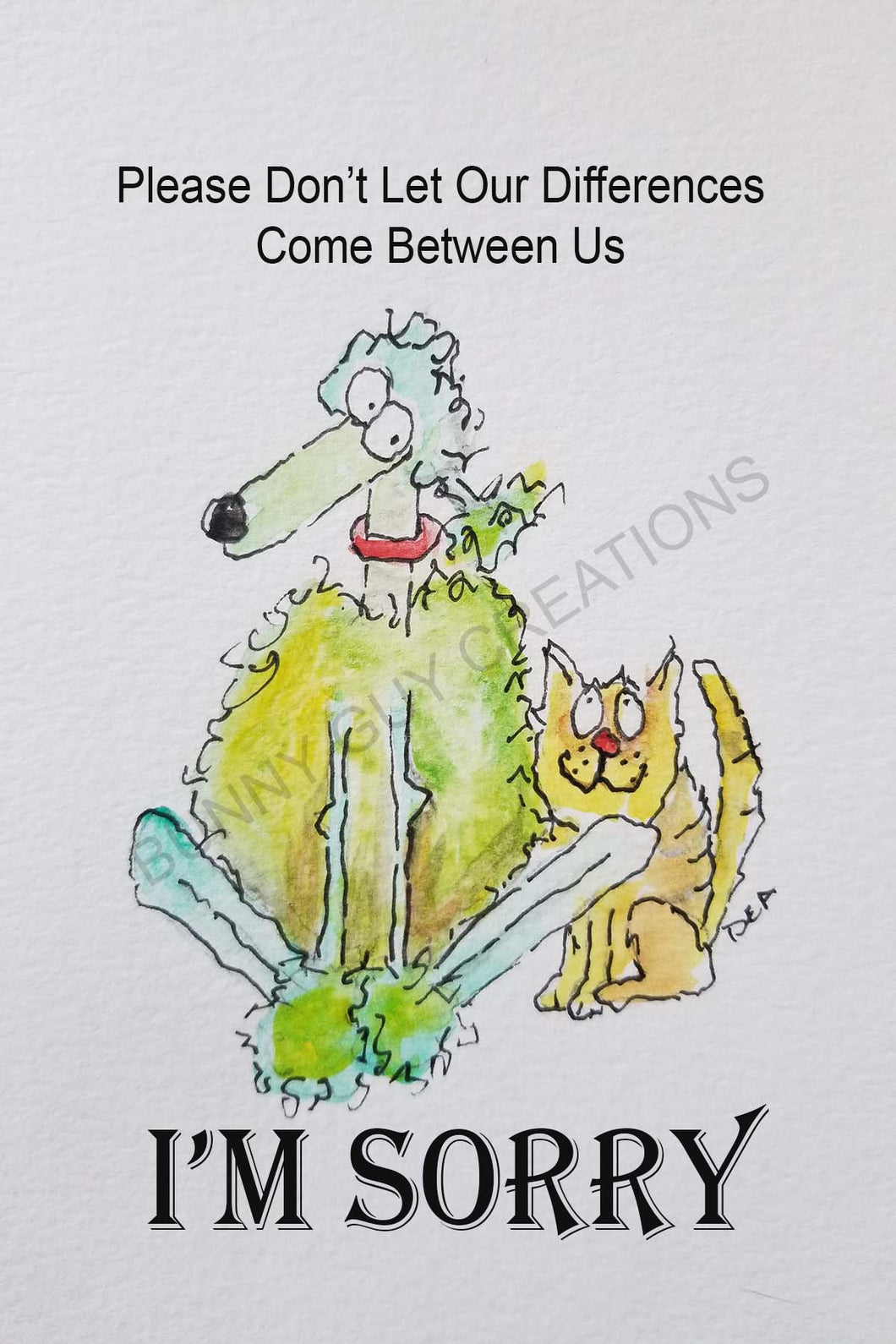 Goofy Grinners Greeting Card (blank inside)