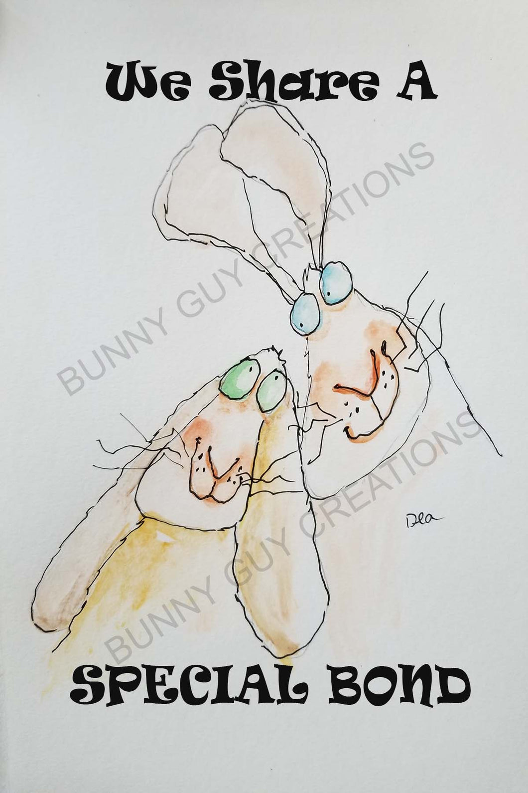 Funny Bunny Greeting Card (blank inside)