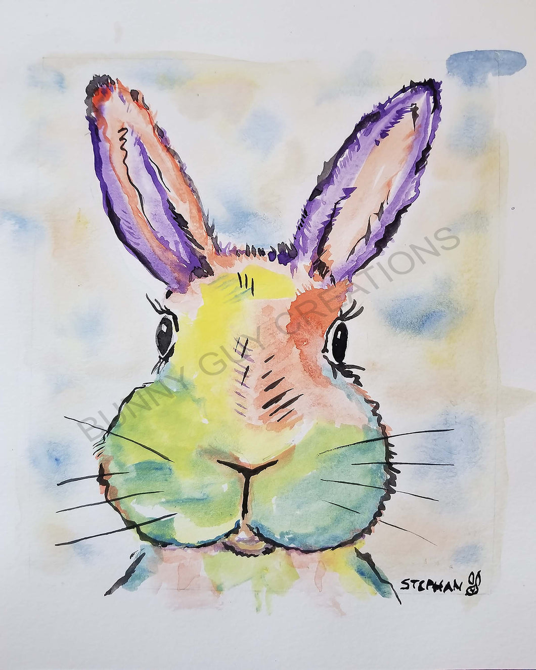 Bunny Guy Art Print 8X10